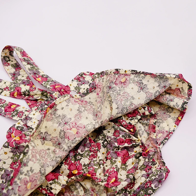 Платье летнее хлопковое с открытой спиной без рукавов цветочным принтом | Мать и