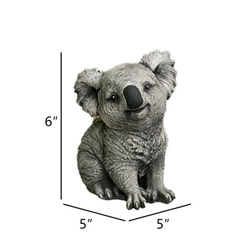 

Cute Koala Statue Garden Yard Ornament Resin Sculpture Weather Resistant Ornament MD7