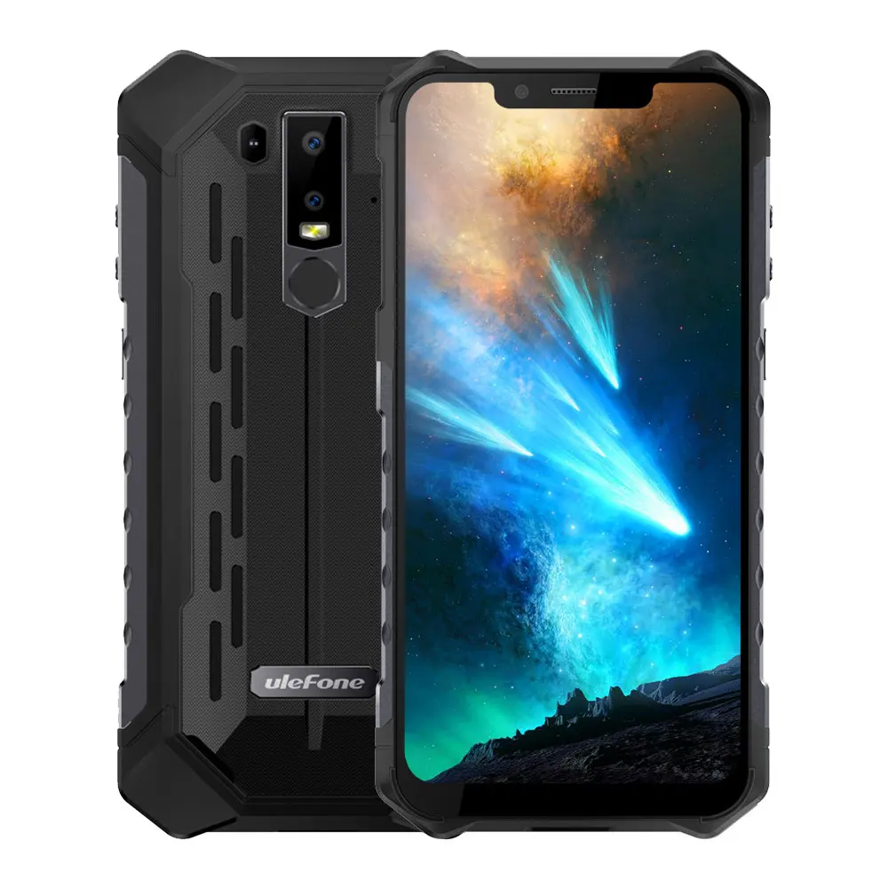 Black Ulefone Armor 6E водонепроницаемый IP68 NFC прочный мобильный телефон Helio P70 Otca-core Android 9,0 4 Гб+ 64 Гб беспроводной зарядки смартфон - Цвет: Black
