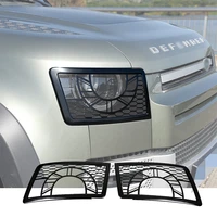for land rover defender 90 110 2020 2022 stainless car front headlight lampshade protection net cover exterior car accessories