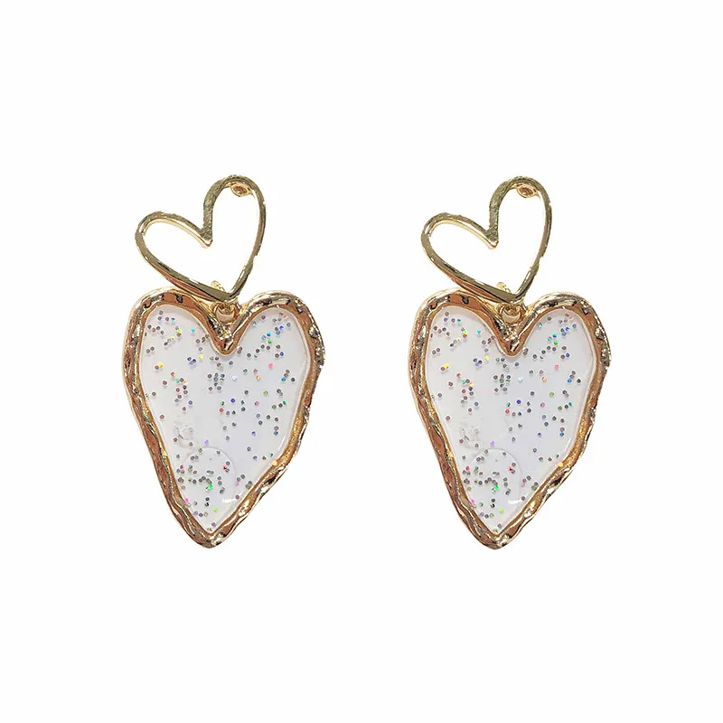 Прозрачные Акриловые серьги капли в форме сердца для женщин новинка 2019