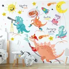 Большой динозавр, украшение детской комнаты, настенное искусство, девушка, мальчик, спальня, Декор, сделай сам, обои, детские наклейки, художественная роспись