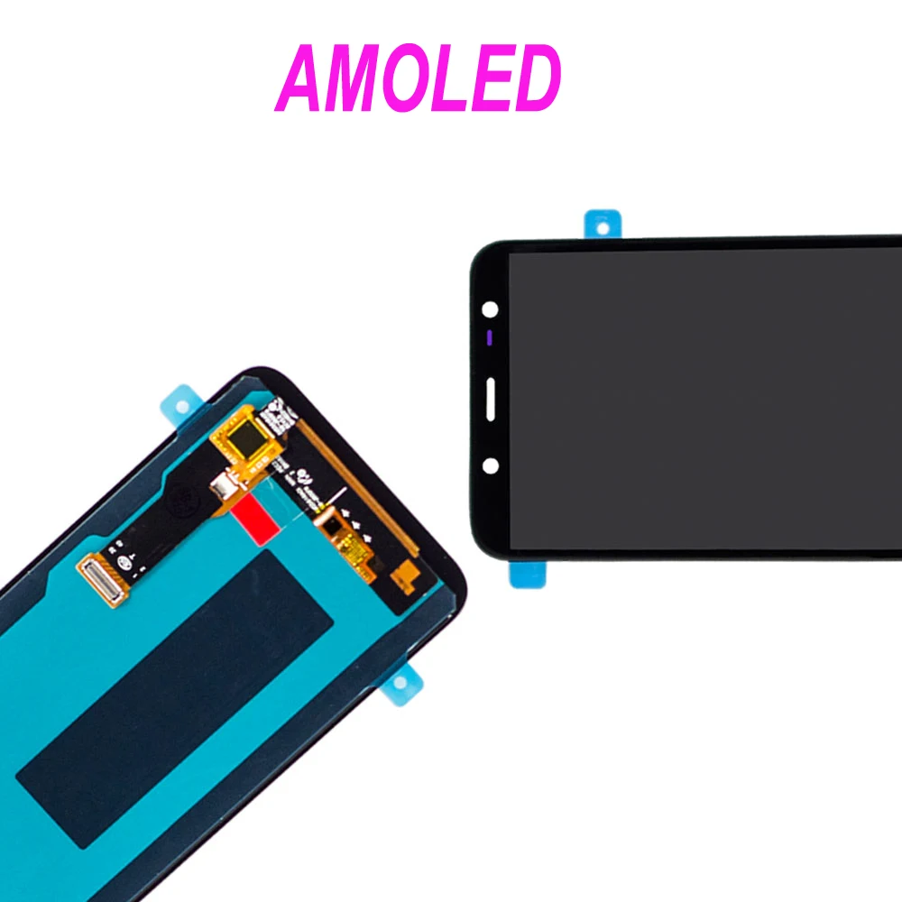 Pantalla LCD Super AMOLED para Samsung Galaxy J6, 100%, J600, J600F, J600FN, repuesto de montaje de pantalla t&aacute;ctil, 2018 probada, 10 Uds.-2