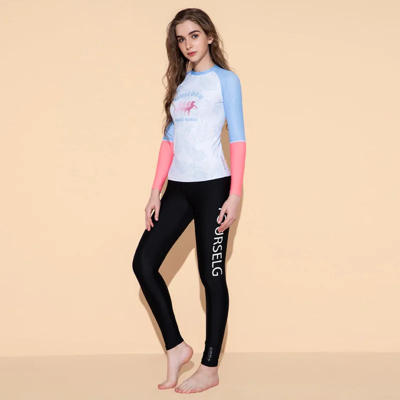 

Korean-style Swimsuit Women's Sun Protection Clothing Split Type Swimsuit Factory Wetsuit Long Sleeve Swimwear Batch by 20-05