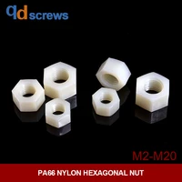 pa66 m2m2 5m3m4m5m6m8m10m12m14m16m18m20 plastic nylon hexagonal nut