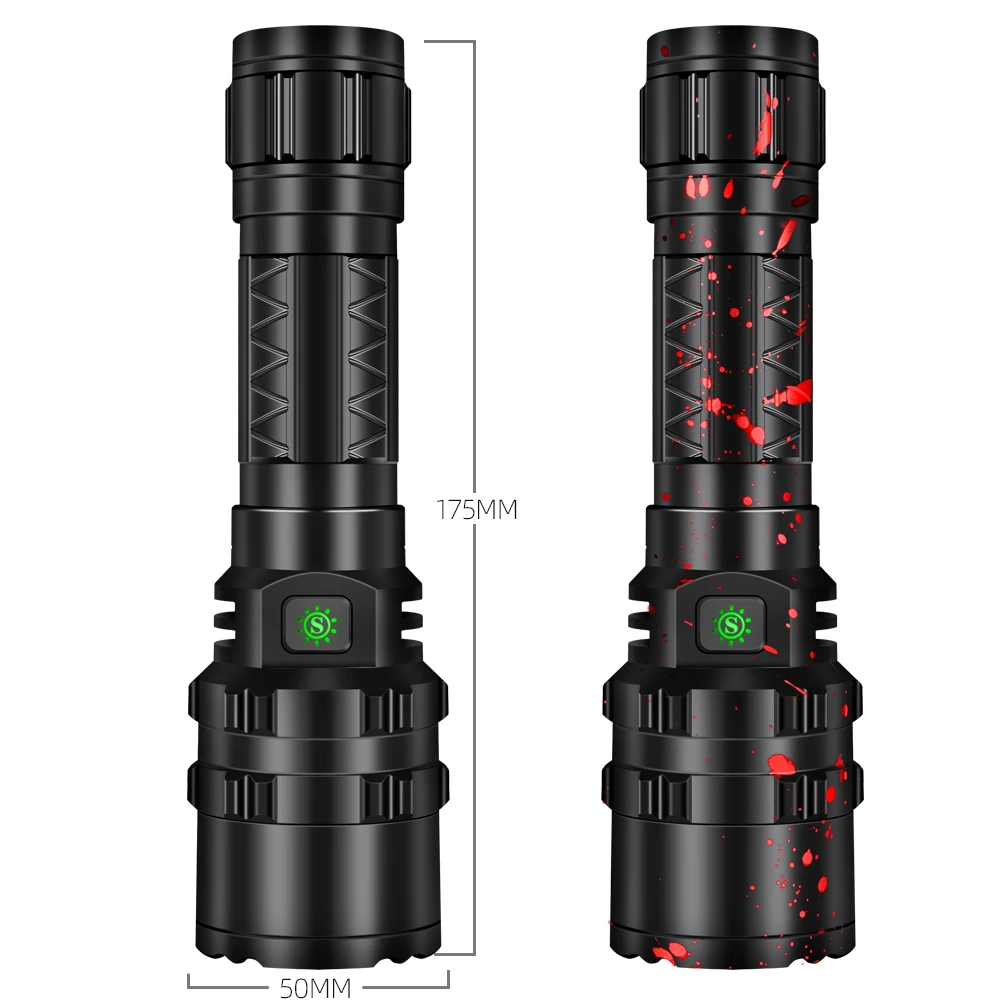 Мощный светодиодный фонарик XHP70.2 яркий светфонарь льник с аккумулятором 26650 и