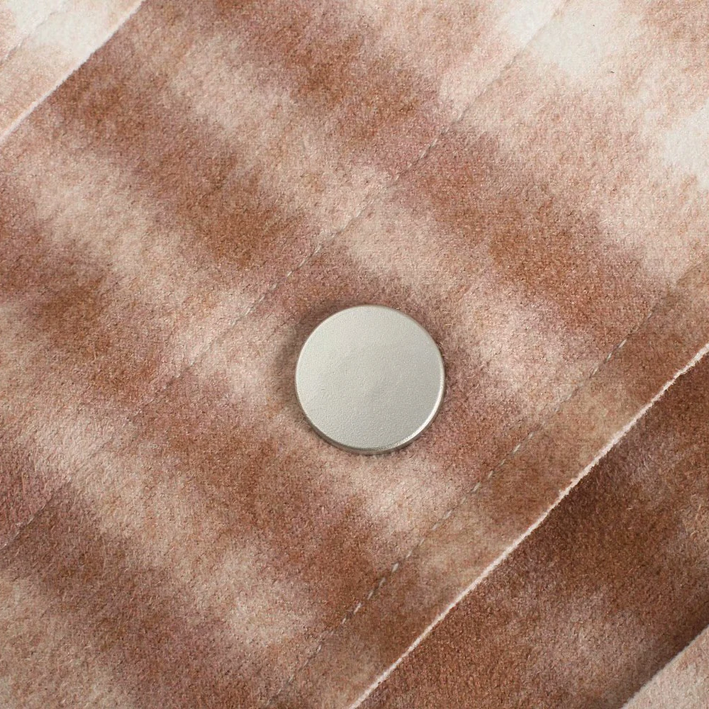 

New turnover button Long Sleeve Plaid authentic suede textured checked shirt coat in spring and autumn blouse 2021