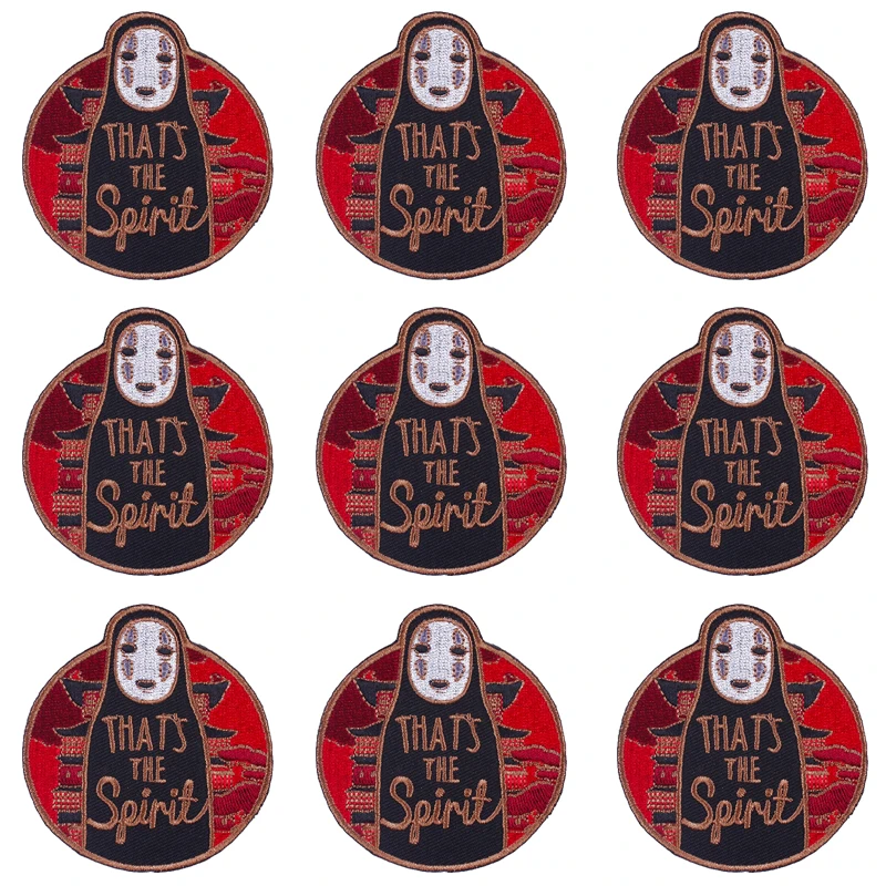 

Wholesale 10 PCS Japan Anime Spirited Away Patch Iron On Patches On Clothes Cartoon Applique Embroidered Patches For Clothing
