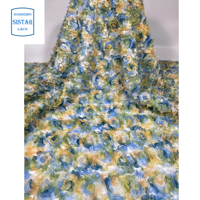Новинка 2020 Африканское кружево 3d кружевная ткань для свадебного платья 5 ярдов |