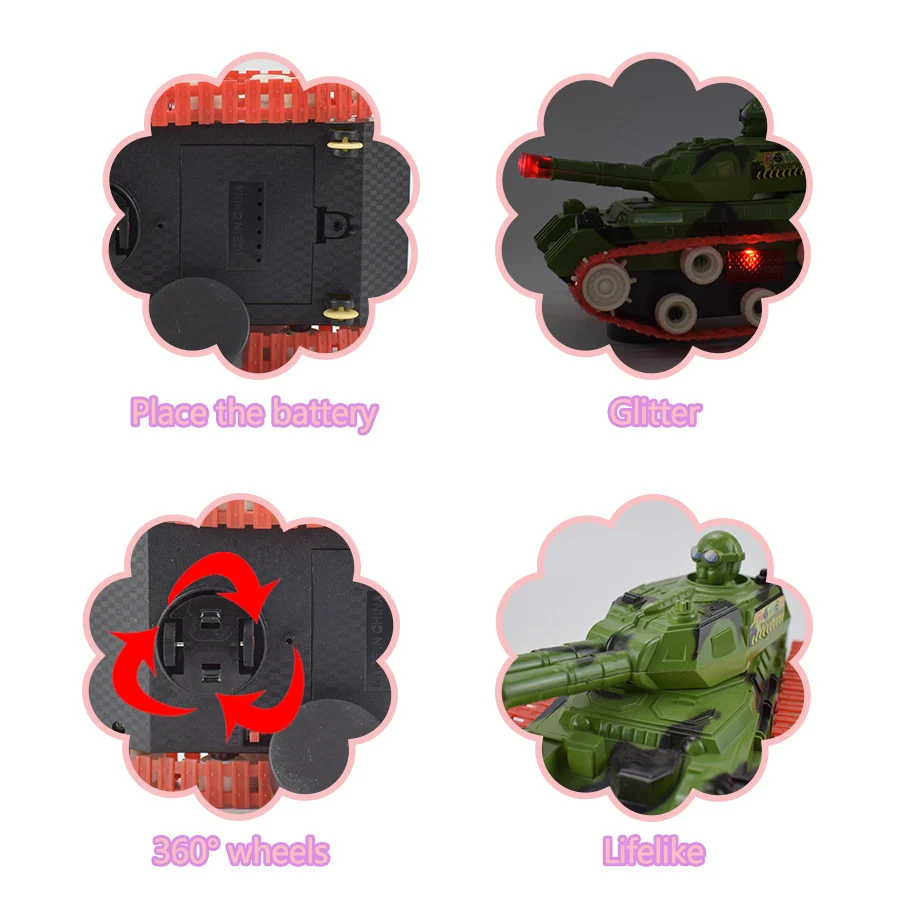 Электрический универсальный колесный бак Diecasts модель военного танка игрушки для