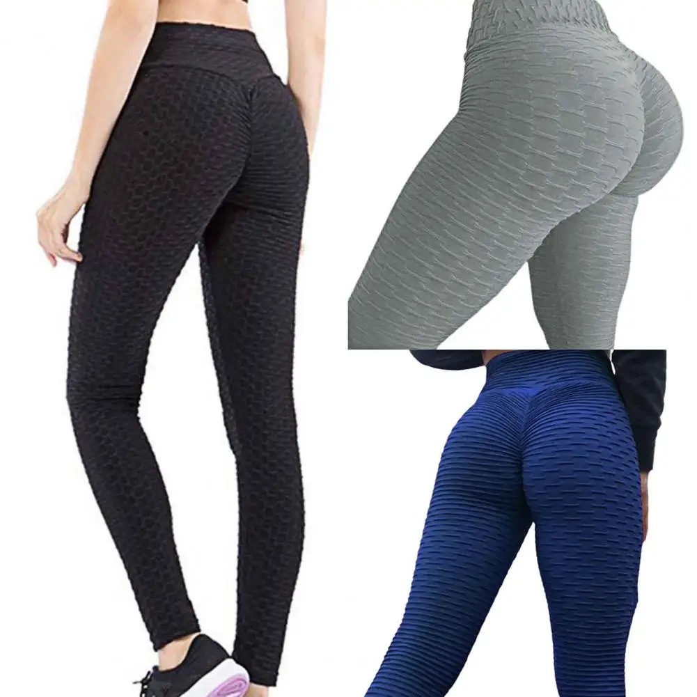 

Bumps Style Leggings Put Hip Fold Elastic High Waist Legging Breathable Slim Pants indoor Sports