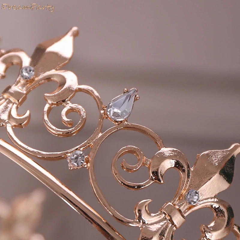 Тиара король Мужская круглая золотистая/серебристая свадебный ювелирный