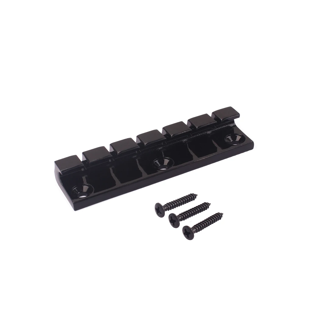 

Black Guitar Bridge 6 Strings Saddles Tailpiece for Guitar Replacement Parts