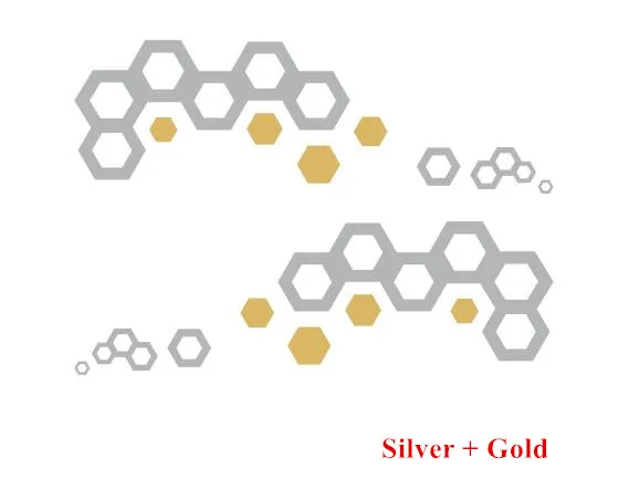 Silver-Gold Двухсторонние геометрические графические виниловые наклейки для автомобиля, двери, украшения тела, наклейки для Chevrolet Spark 2011-19, стайлинга автомобилей, спортивные полосы - Название цвета: Silver-Gold