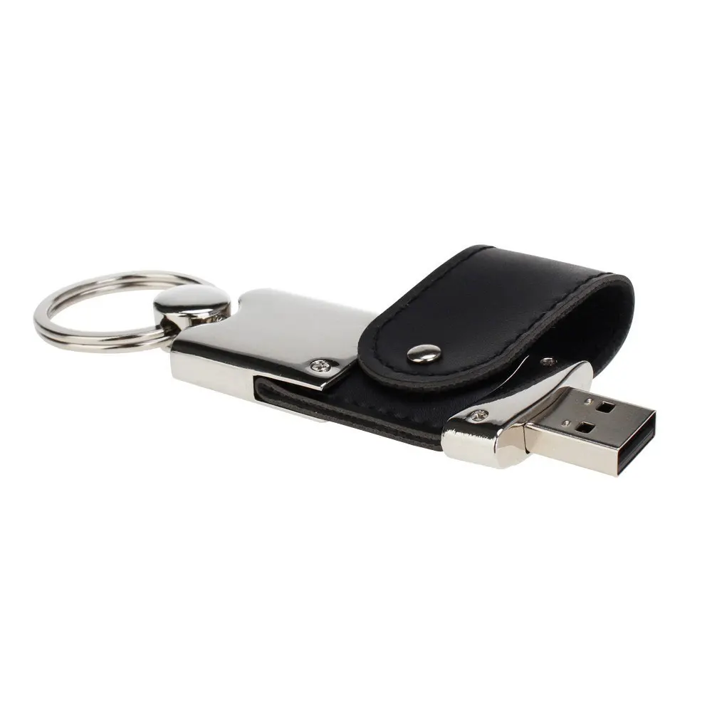 Металлический Кожаный USB флеш накопитель 2 0 4 ГБ 8 16 32 64 128 ГБ|USB флэш-накопители| |