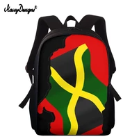 noisydesigns 2021 hot sale jamaican flag print bookbags for girls boys school bag stylish student kids polyester bagpack mochila
