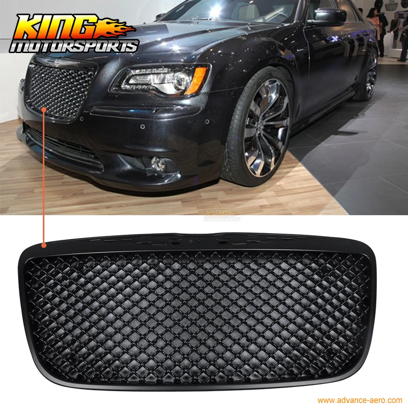 Подходит для 2011 2014 Chrysler 300 300C B стиль Черная передняя сетка гриль решетка США