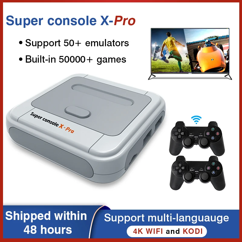 Super Console X PRO Retro Video Game Consoles Built-in 50000 Classic Games Mini TV Box 4K Portable Player with Controllers | Игровые