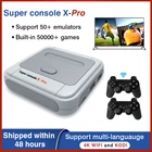 Супер консоль X PRO Ретро видео игровые консоли встроенные 50000 классических игр Мини ТВ приставка 4K Портативный игровой плеер с контроллерами