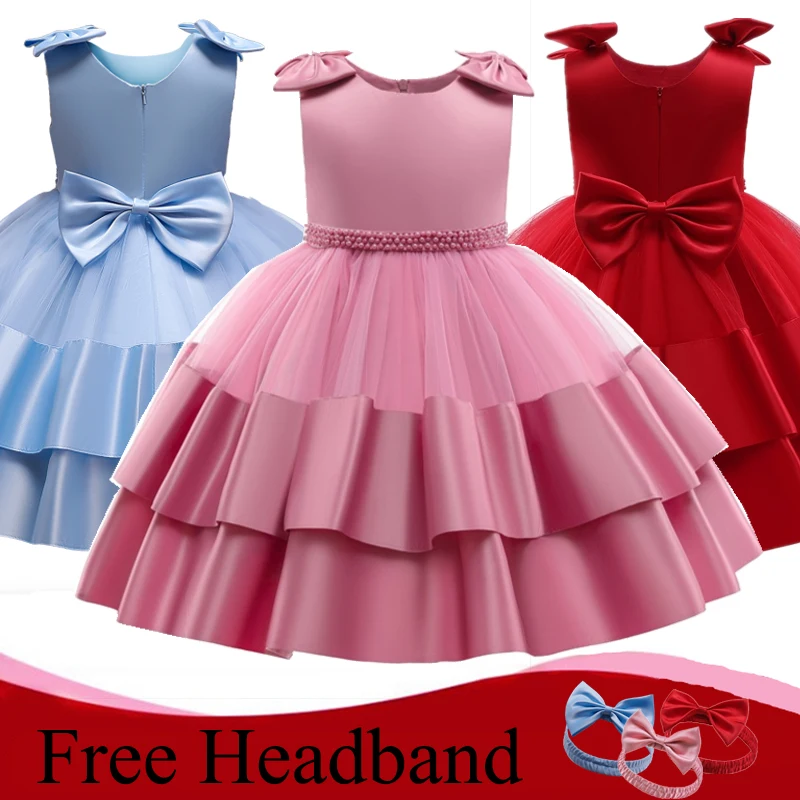 

Cute Baby Girls Dress Infant Girls Christening Gown Wedding Ceremony Toddler Girls Clothes Flower Beading Princess Vestidos