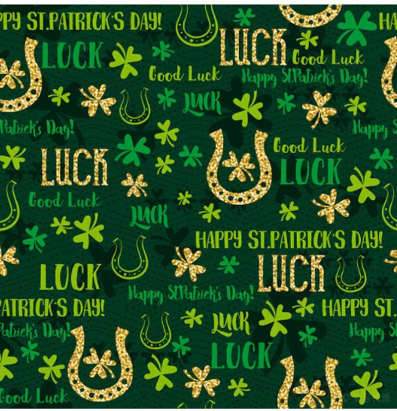 Декоративная ткань ко Дню Св. Патрика на ирландский день 10 шт. хлопчатобумажная
