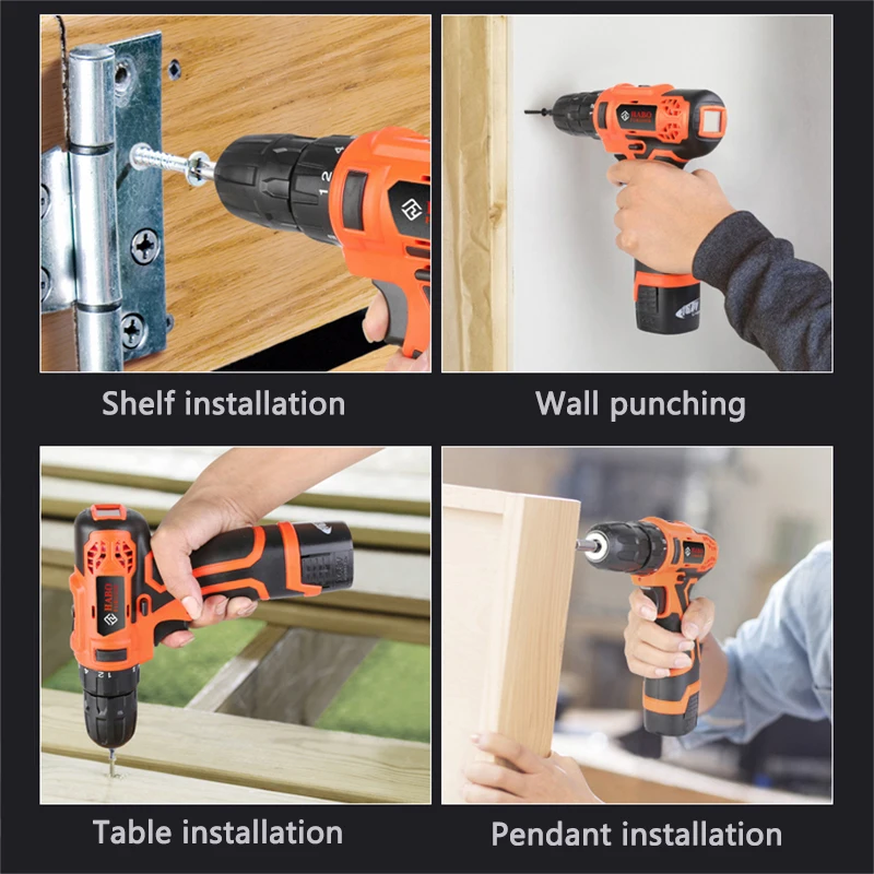 2 батареи ручная дрель аккумуляторная электрическая ударная мощность дрели