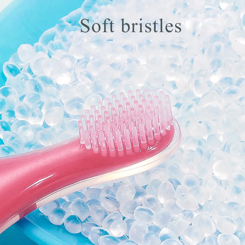 Однотонная безопасная детская зубная щетка Мягкая силиконовая Чистящая