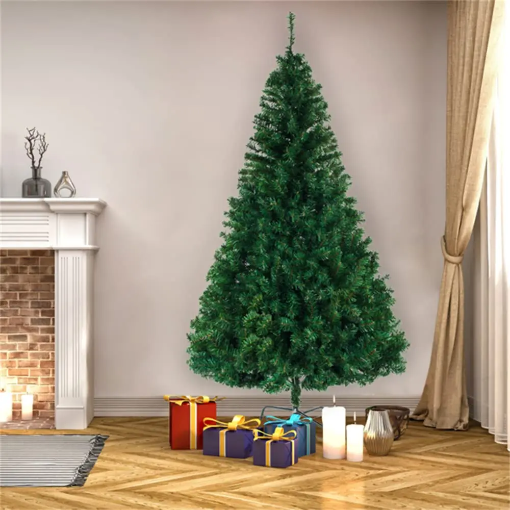 &Aacute;rbol de Navidad Artificial, pino verde, Bushy, 5,5 pies/6 pies/7 pies/8 pies, &aacute;rbol de Navidad con soporte de Metal, f&aacute;cil montaje y almacenamiento de amp-1