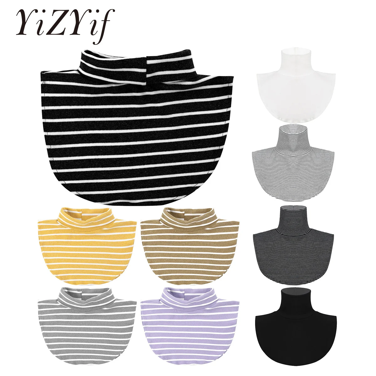 

Women Detachable Cotton Fake Turtleneck High Neck Half Top Blouse Dickey Collar Neck Warmer Fall Winter Windproof Scarf Wrap