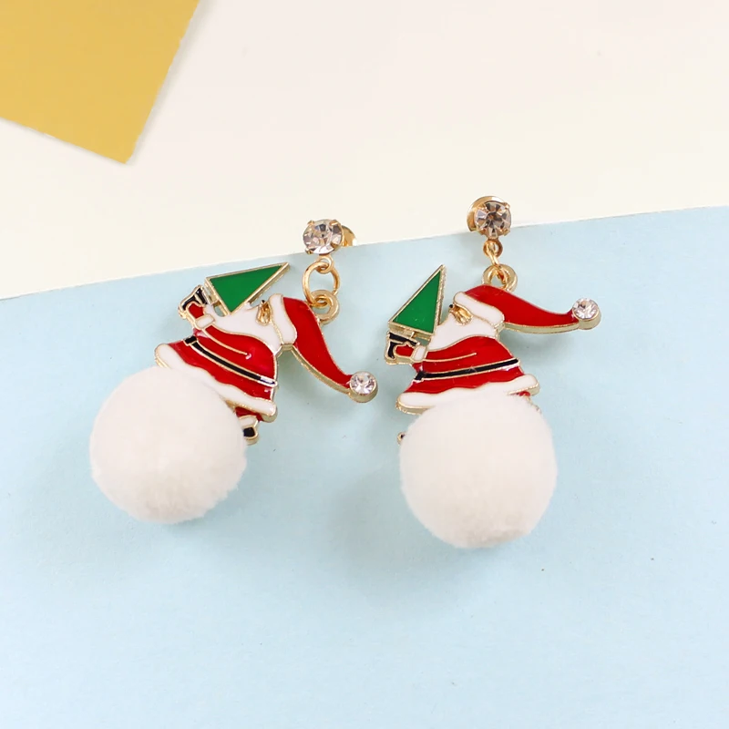 Новинка модные рождественские серьги GDHY в виде снежинок Санта-Клауса носков для