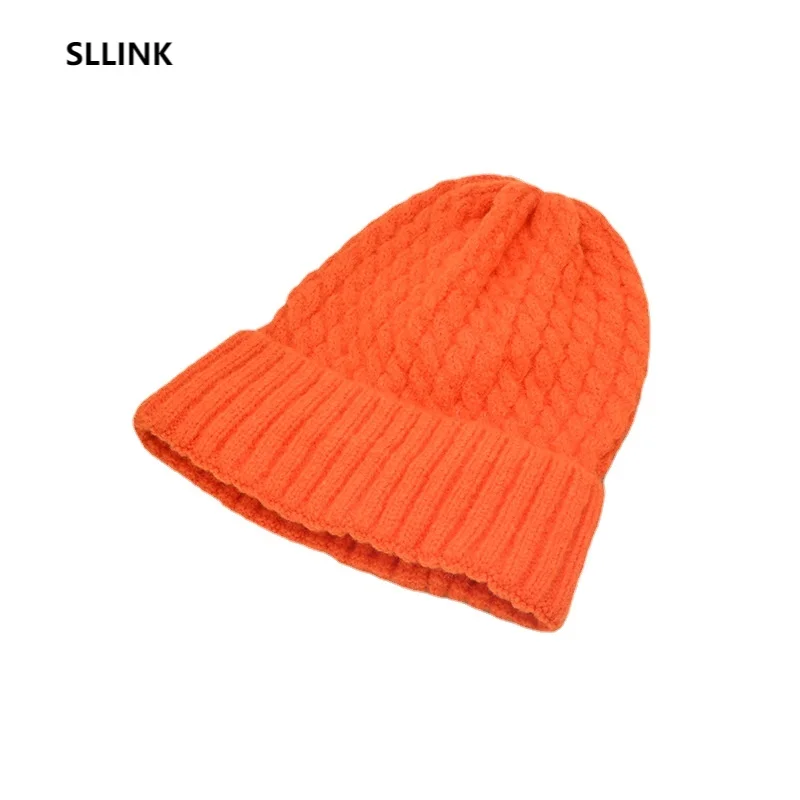 

2021 knitted hat girls' autumn and winter cold proof and warm little twist flannel hat boys' tide hat wholesale