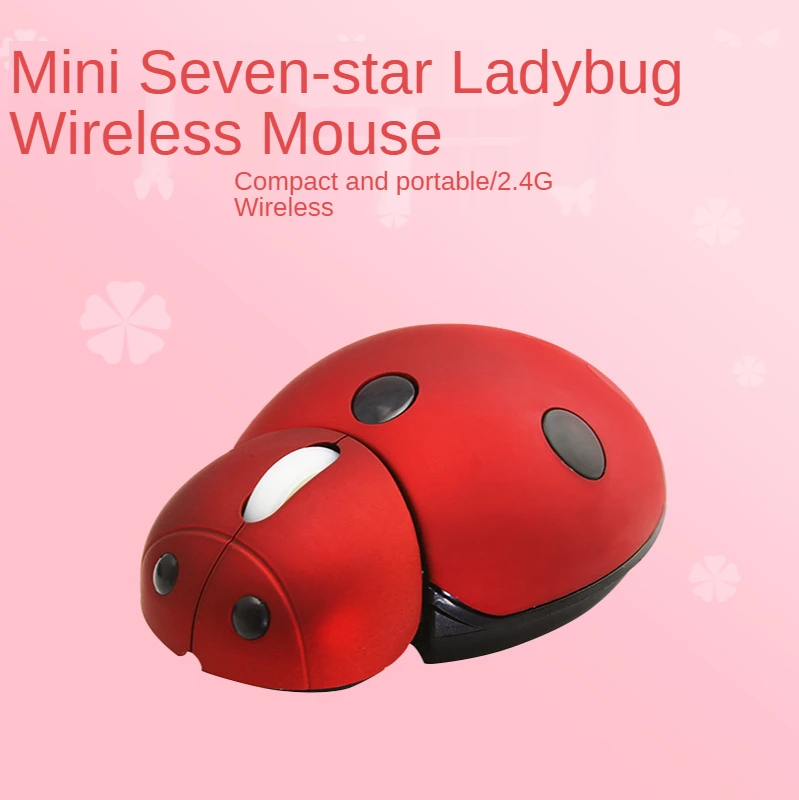 

Mini Ladybug 2,4G Беспроводная USB мышь DPI3000 фотоэлектрическая 3-кнопочная сенсорная мышь для настольного ноутбука