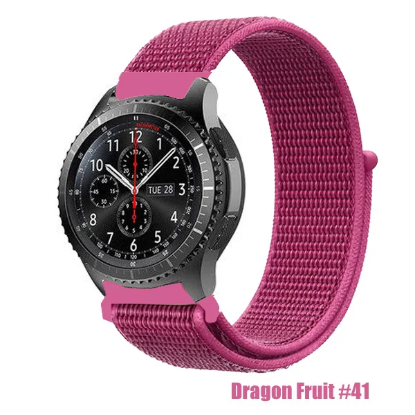 Dragon Fruit 41 Ремешок 20 мм/22 мм для gear s3 Frontier samsung Galaxy watch Active2 ремешок для huawei Watch GT 2 46 мм 42 мм аксессуары для браслетов correa - Цвет ремешка: Dragon Fruit 41