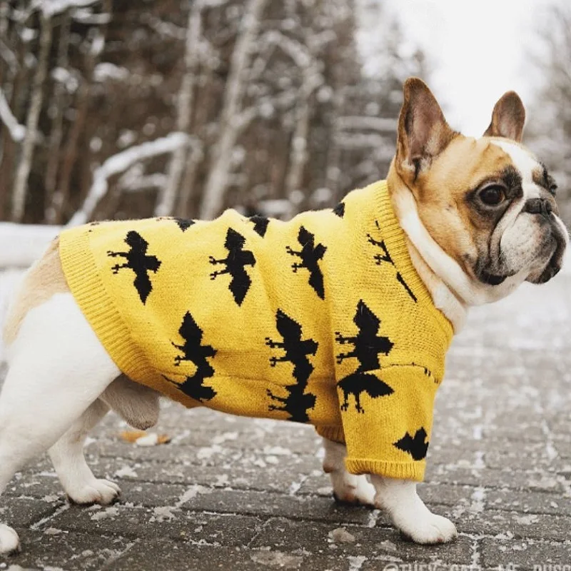 

Winter Pet Dog Clothes Warm yellow Pet Clothing for Dogs Sweater Pet Clothes for Dog Coat Jacket French Bulldog Dogs Costume