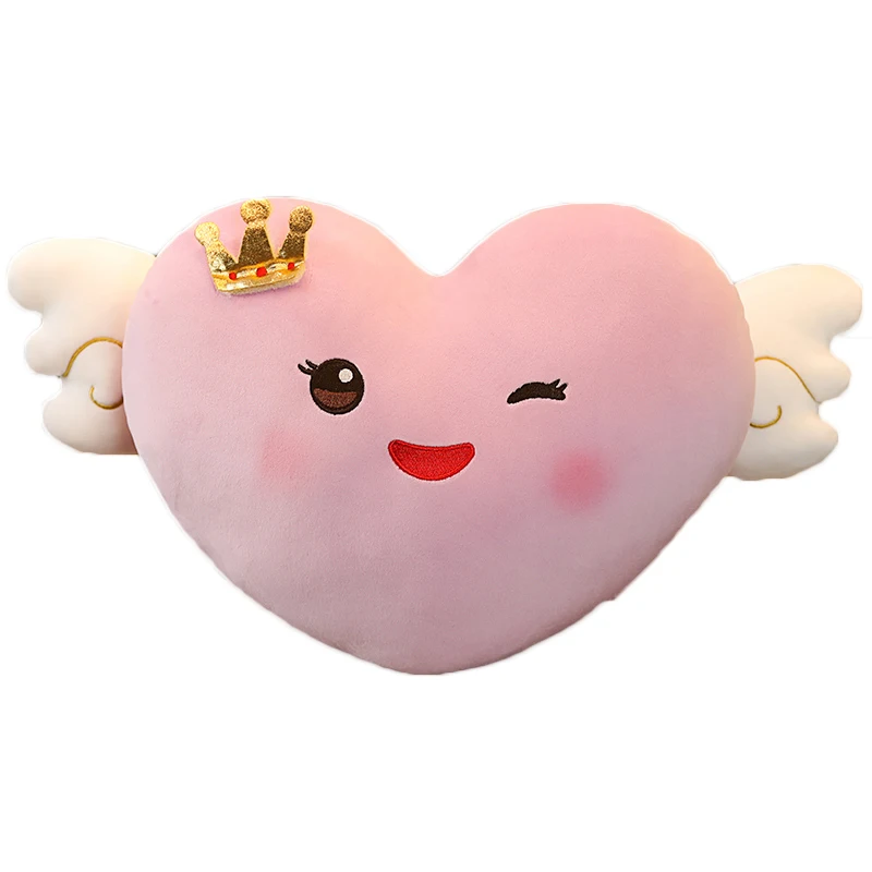50 см 7 цветов Kawaii сердце с крыльями ангела плюшевая игрушка подушка мягкие чучела