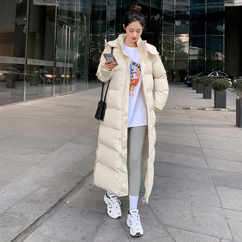 Winter Clothes Women 2021 New Coat Women's Loose Padded down Jacket Overknee Mid-Length Slim-Fitting Cotton-Padded Jacket