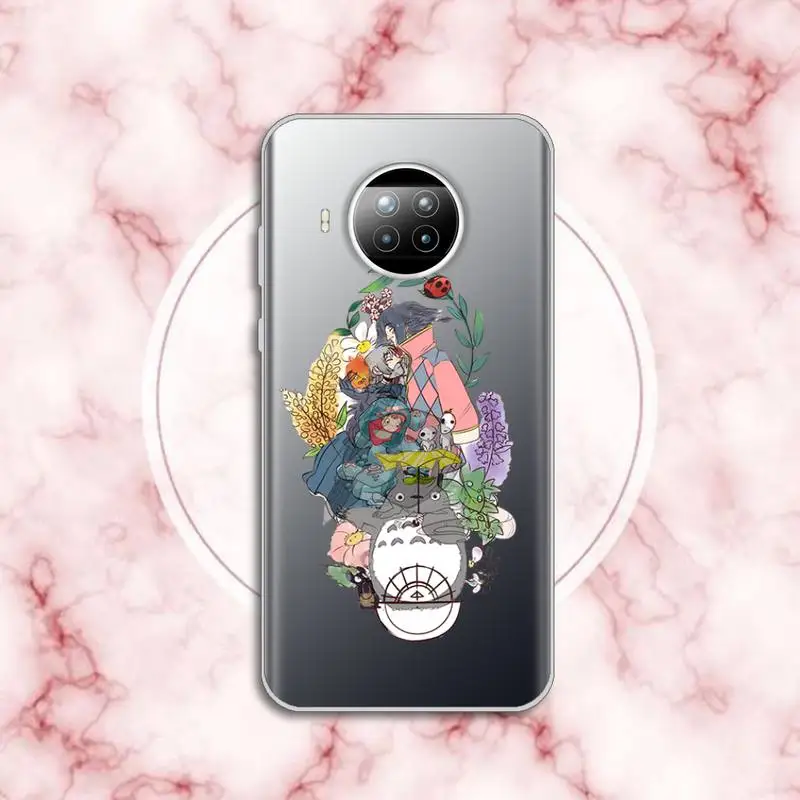 

Spirited Away Japanese animation Phone Case Transparent for Xiaomi Redmi note 10 t 8 9 pro lite 11