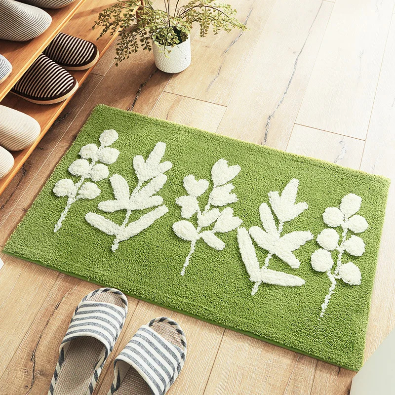 

Outdoor Mat Kitchen Carpet Bedroom Living Room Floor Mats Flocking Door Mat Absorption Rug Entrance Bathroom Anti-slip Doormat