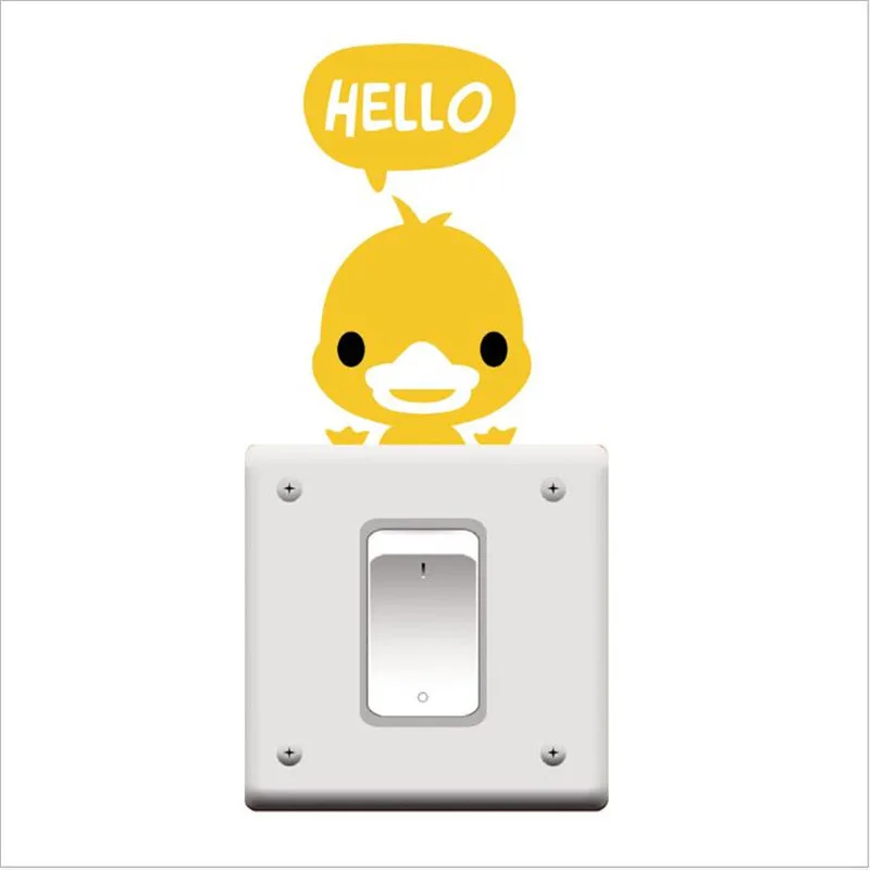 1 шт домашний декор переключатель наклейки мультфильм милый детский гостиная