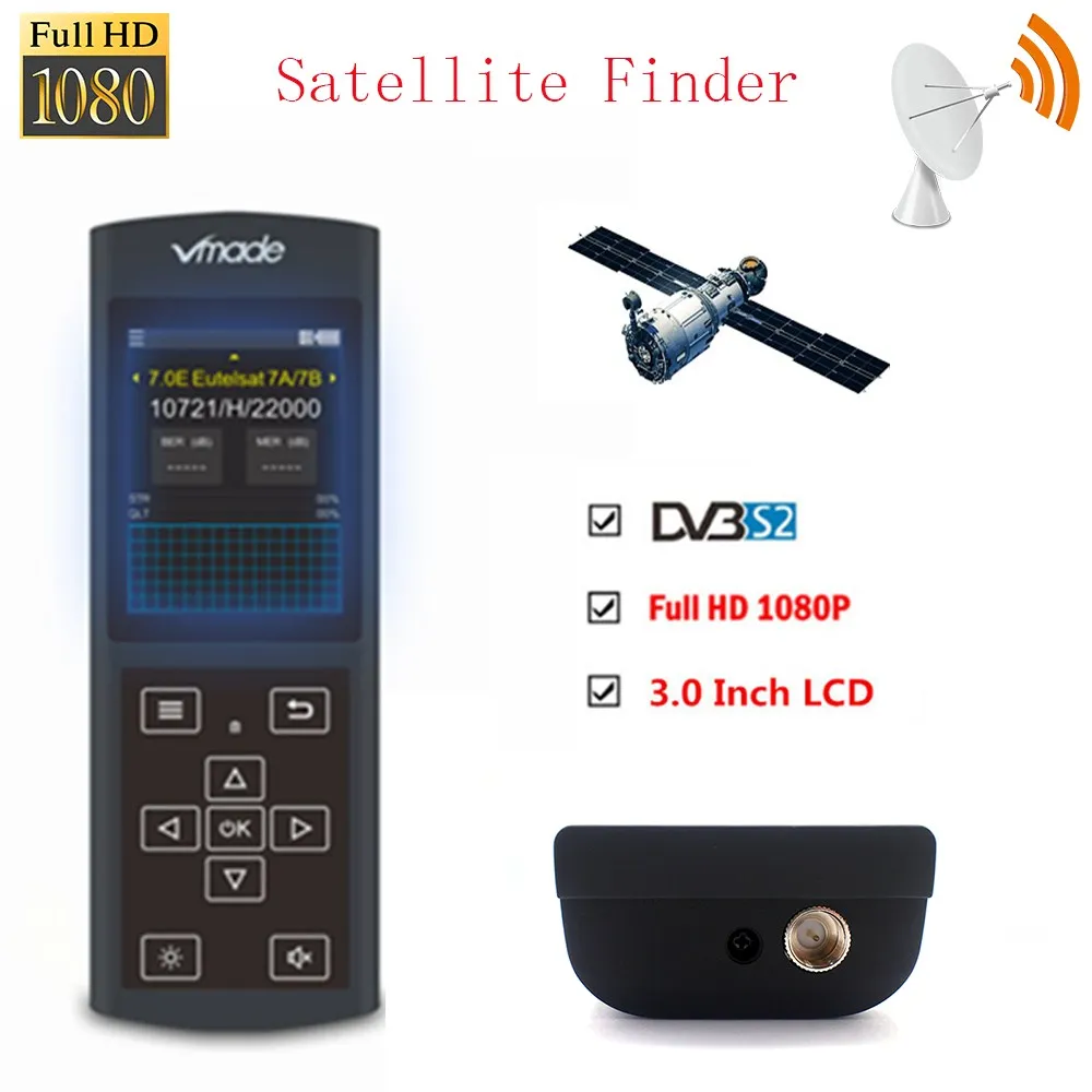 Vmade DZ6370 цифровой спутниковый искатель DVB-S2 DVB-S FTA диапазон спутниковый искатель метр MPEG4 Поддержка 3,0 экран V8 супер V7 WS-6933
