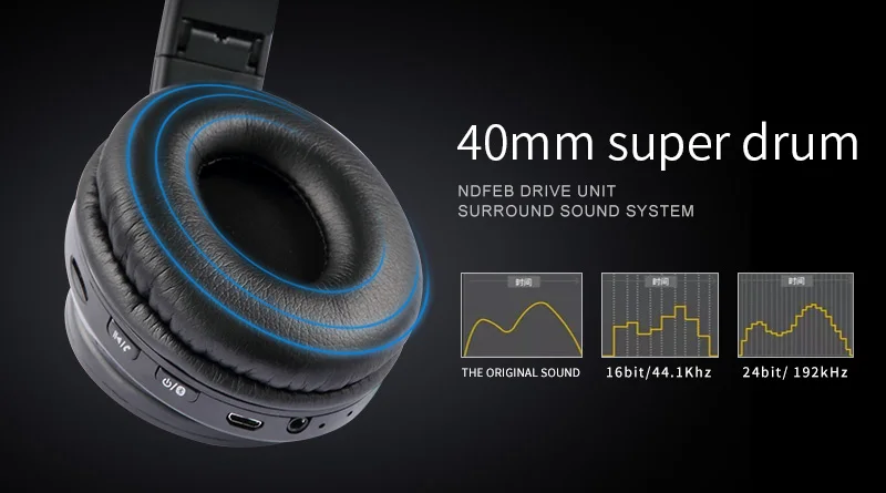 HZ10 Беспроводной складные наушники гарнитура Bluetooth наушники регулируемые наушники с микрофоном для ТВ мобильных телефонов ПК