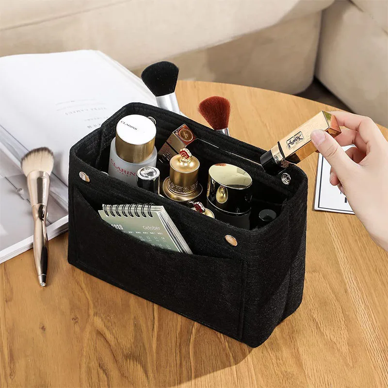 

Felt Multi-functional Cosmetic Bag Finishing Bag Inner Case Storage Bag Middle Bag Travel Cosmetic Lipstick Large Storage Bag