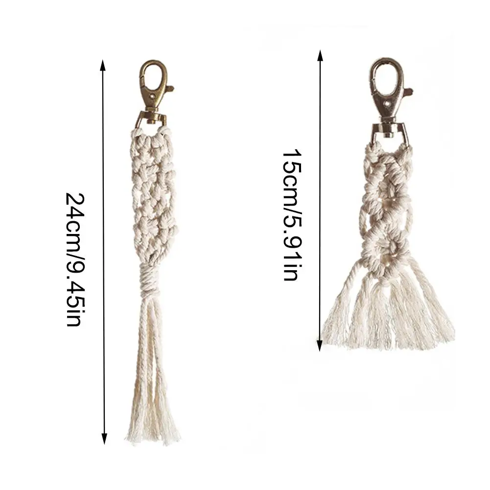 

Key Chain Bohemia Nordic Handmade Key Holder Cotton Rope Woven Key Hook Decoration