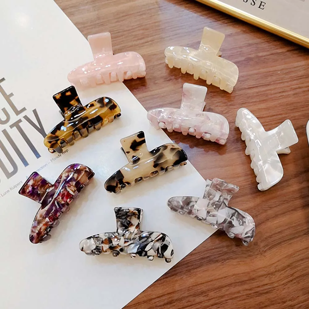 

1 Pcs Temperament Acetate Women Hair Claw Korean Simple Hair Accessories Hair Pins Fashion Lady Headwear