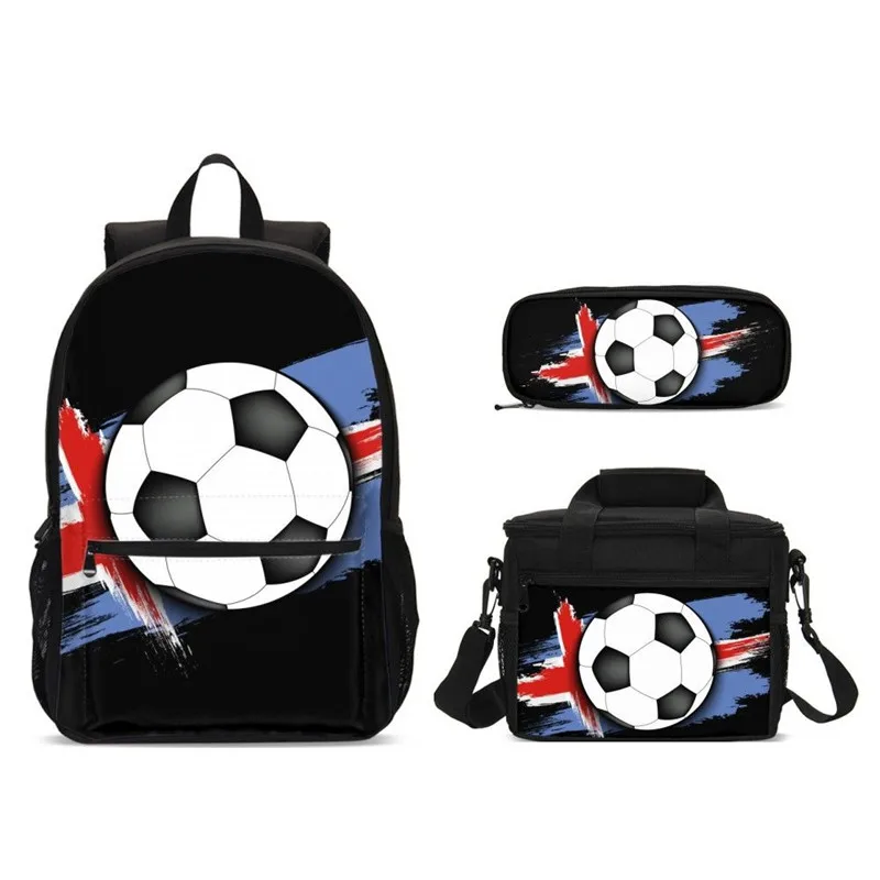 3D Fire Soccer 2020 новые детские школьные сумки Комплект детских школьных рюкзаков