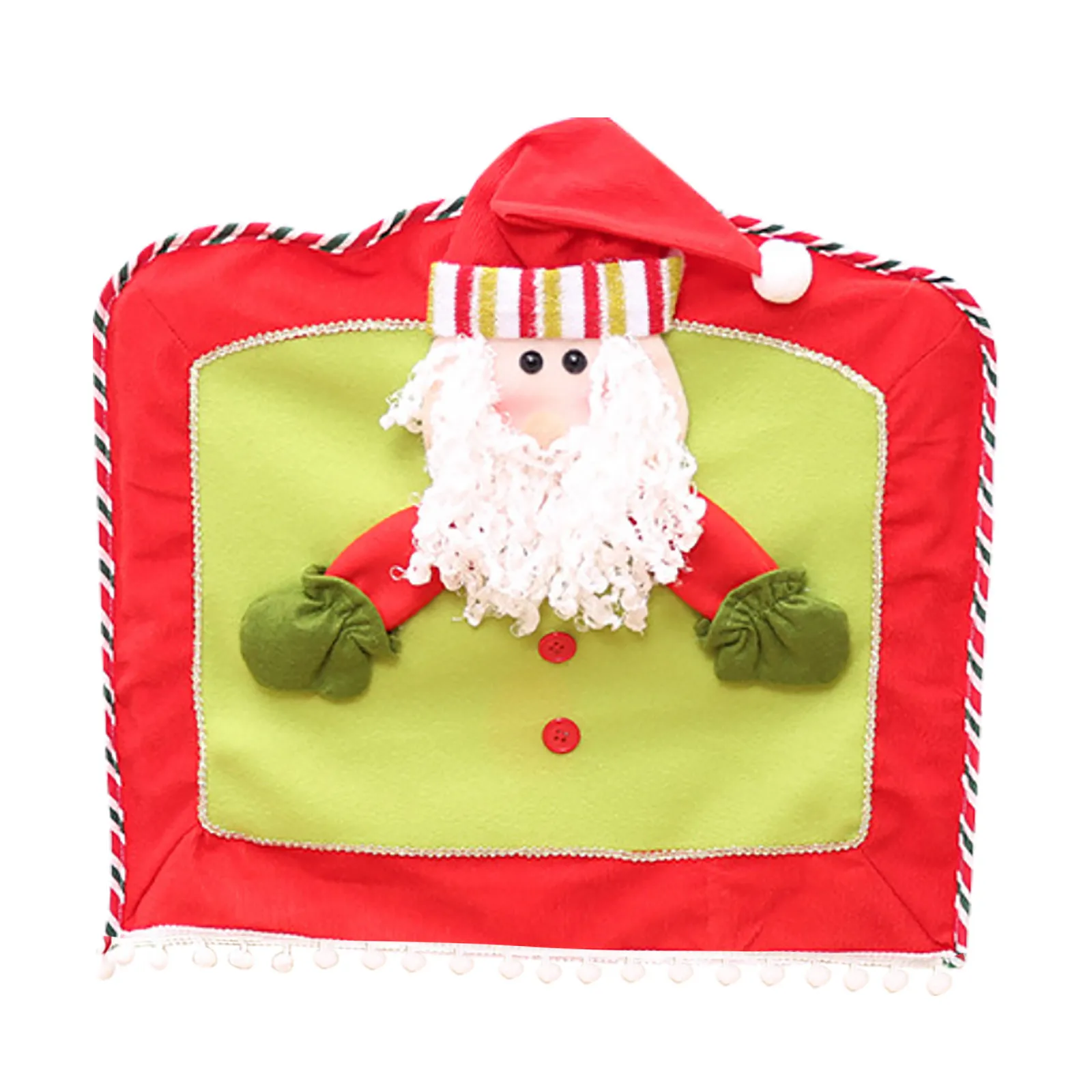 

Santa Claus Snowman Chair Set Christmas Decoration Family Elk Chair Chair Cover