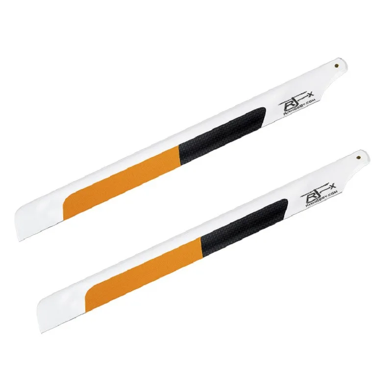 Hoja principal de fibra de carbono RJX 325mm para juguetes modelo RC 450 clase RTF, aleaci&oacute;n el&eacute;ctrica, mantenimiento de altitud, helic&oacute;pteros naranja/negro-1
