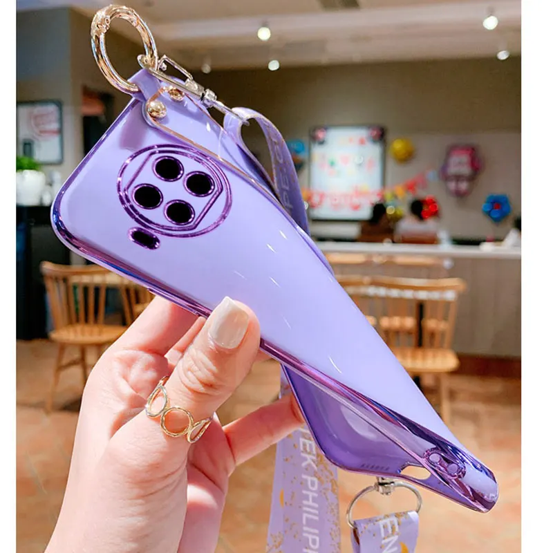 Wristband Holder Case For Xiaomi Mi10T Lite Cover Shell For Xiaomi Mi10T Shockproof Case Mi9 Mi10 Mi9T Mi8 Lite Pro Funda Luxury