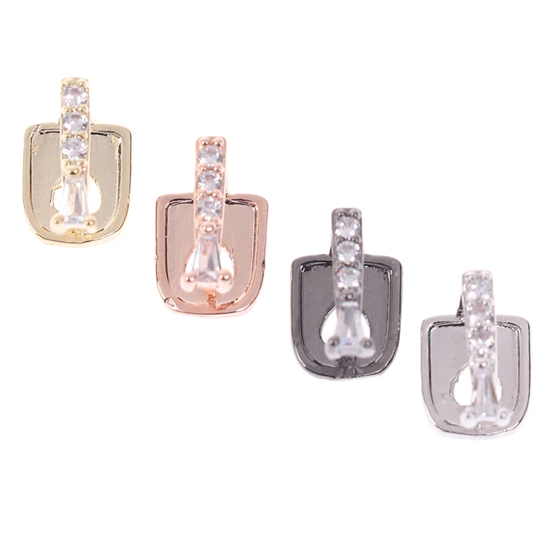 

1 Pc Gold Silver Color Crystal Stick Shape Top Teeth Punk Grills Dental Gold Tooth Caps Rapper Fashion Jewelry