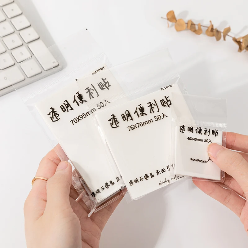 Dimi 50 листов Водонепроницаемый ПЭТ прозрачная липкая заметка блокнот ежедневно To